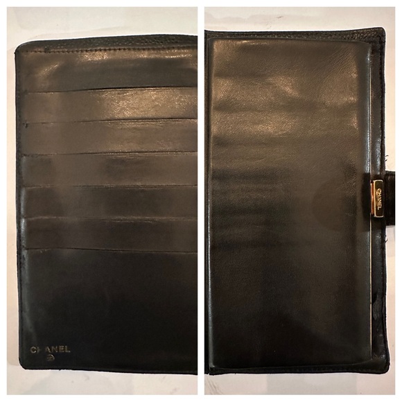 CHANEL Coco Mark Bifold Long Wallet in Black Caviar Skin - Picture 7 of 12